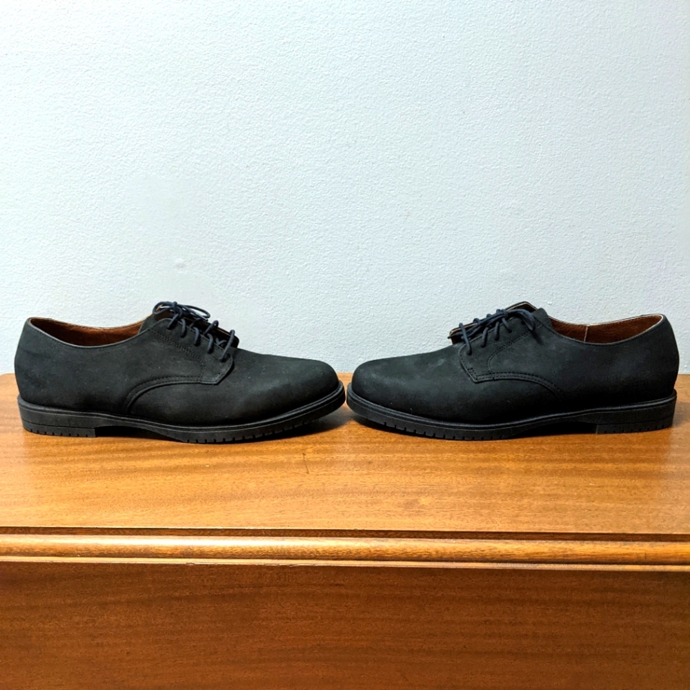 NWT Bass Black Suede Stockton Oxfords.  Made in the USA.  Size 11M. - Picture 4 of 8